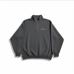 Vintage Lee Heavyweight Men's XL Quarter-Zip Pullover - Gray